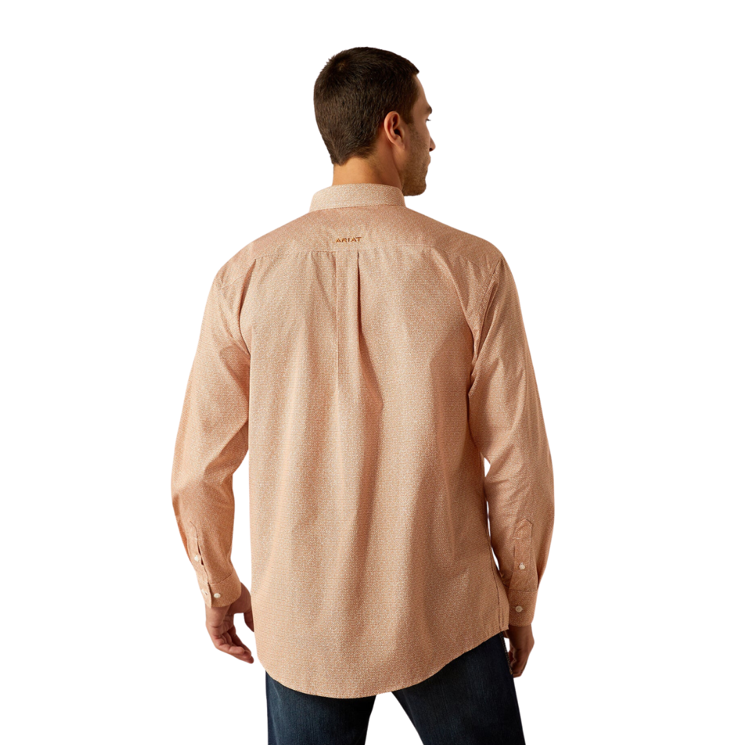 Ariat Men's Wrinkle Free Brysen Orange Shirt