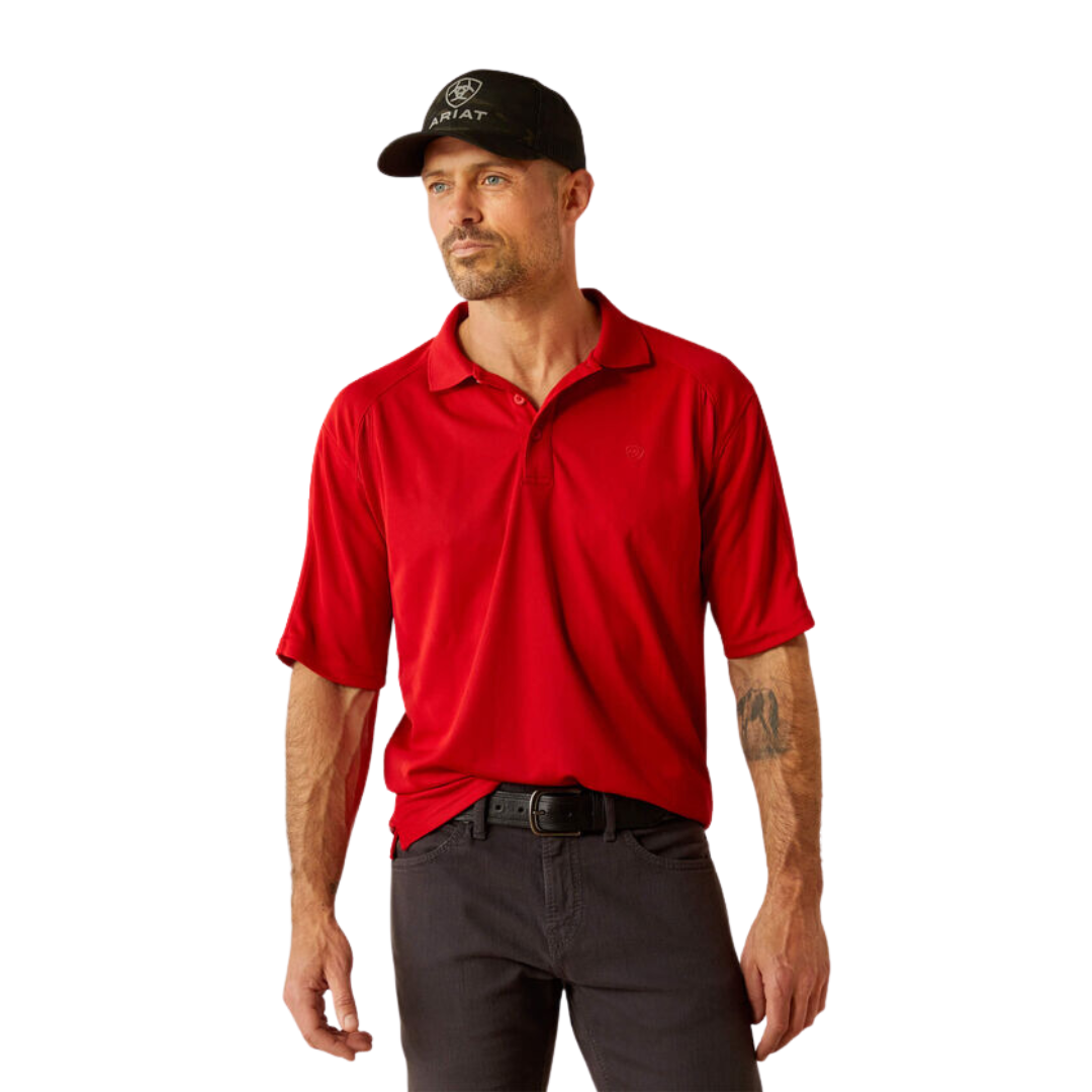 Ariat Men's Ac Polo Haute Red Shirt