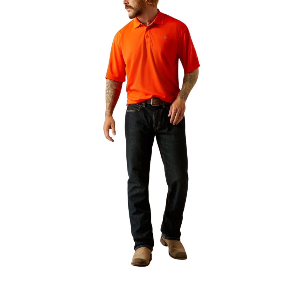 Ariat Men's Tek Cherry Tomato Polo Shirt