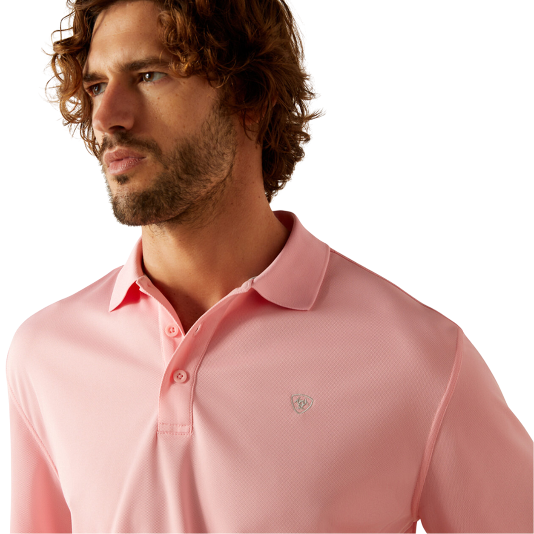 Ariat Men's Tek Polo Pink Shirt