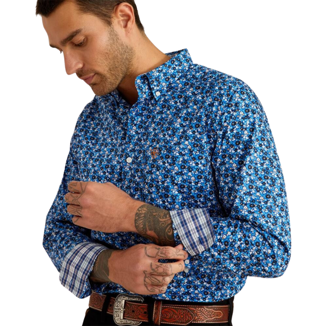 Ariat Men's Brighton Long Sleeve Blue Shirt