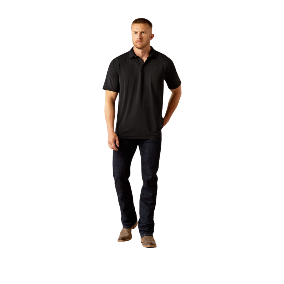 Ariat Men's 360 Airflow Polo Black Shirt