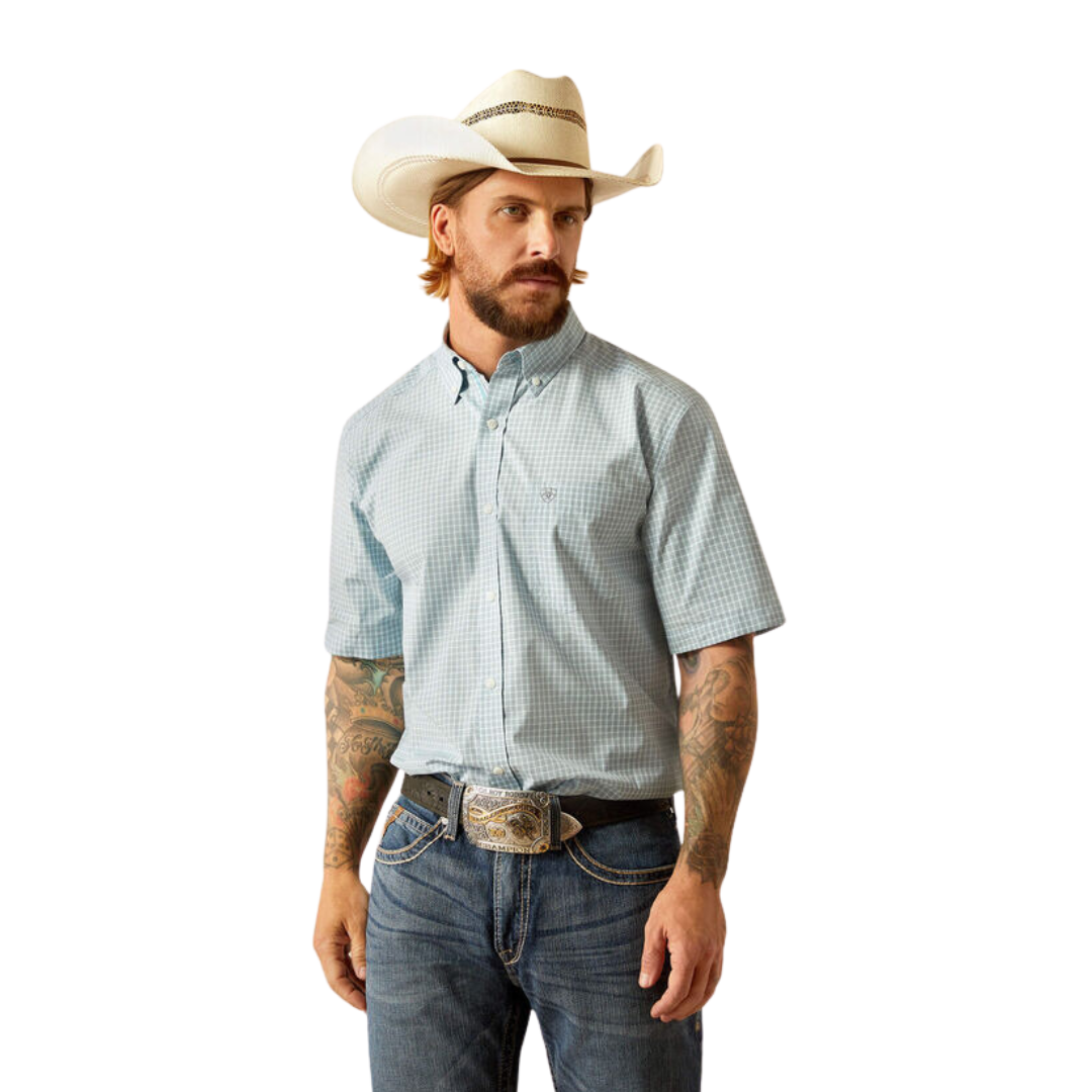 Ariat Men's Pro Series Glennie Turquoise Shirt