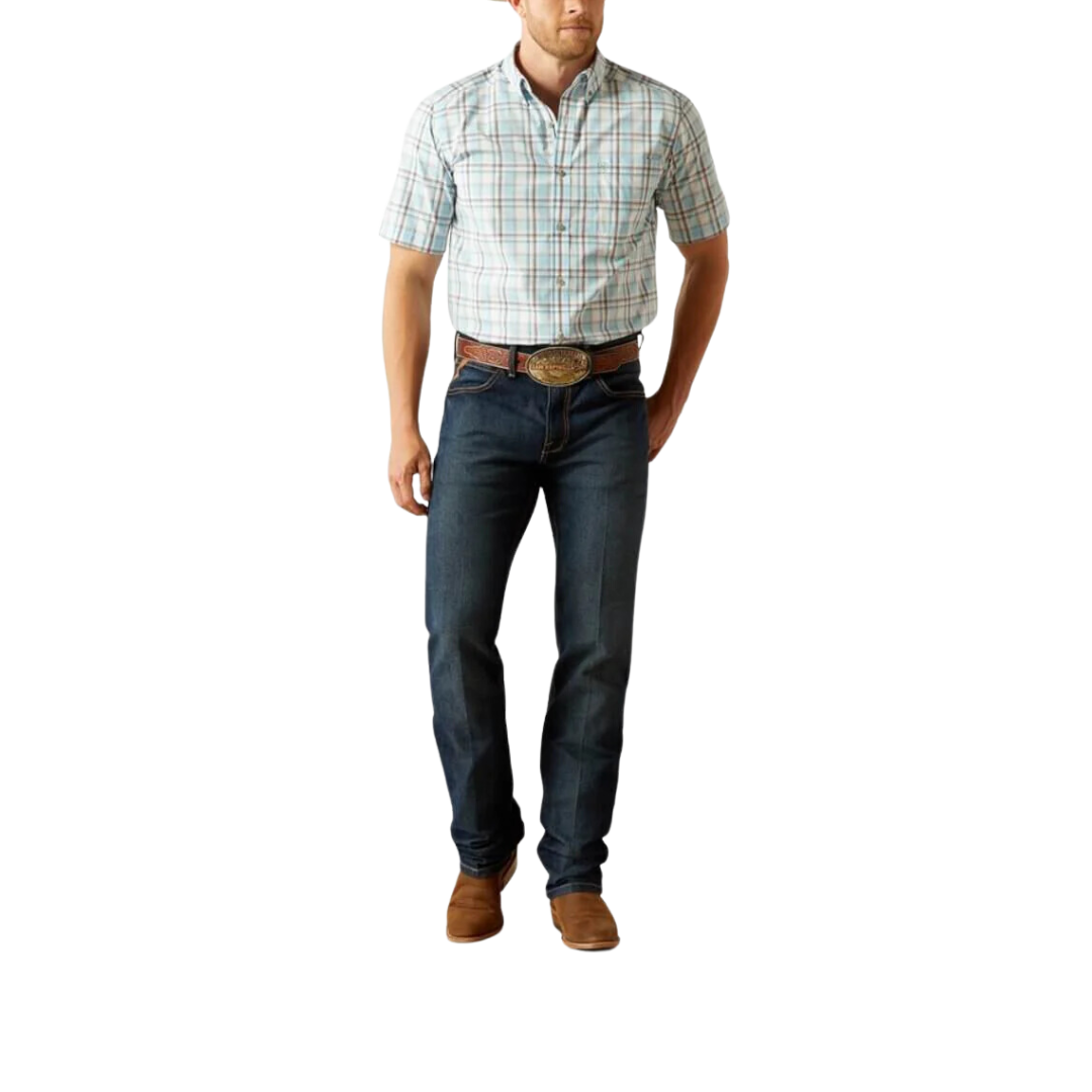 Ariat Men's Geoffrey Pro Series Light Turquoise Shirt