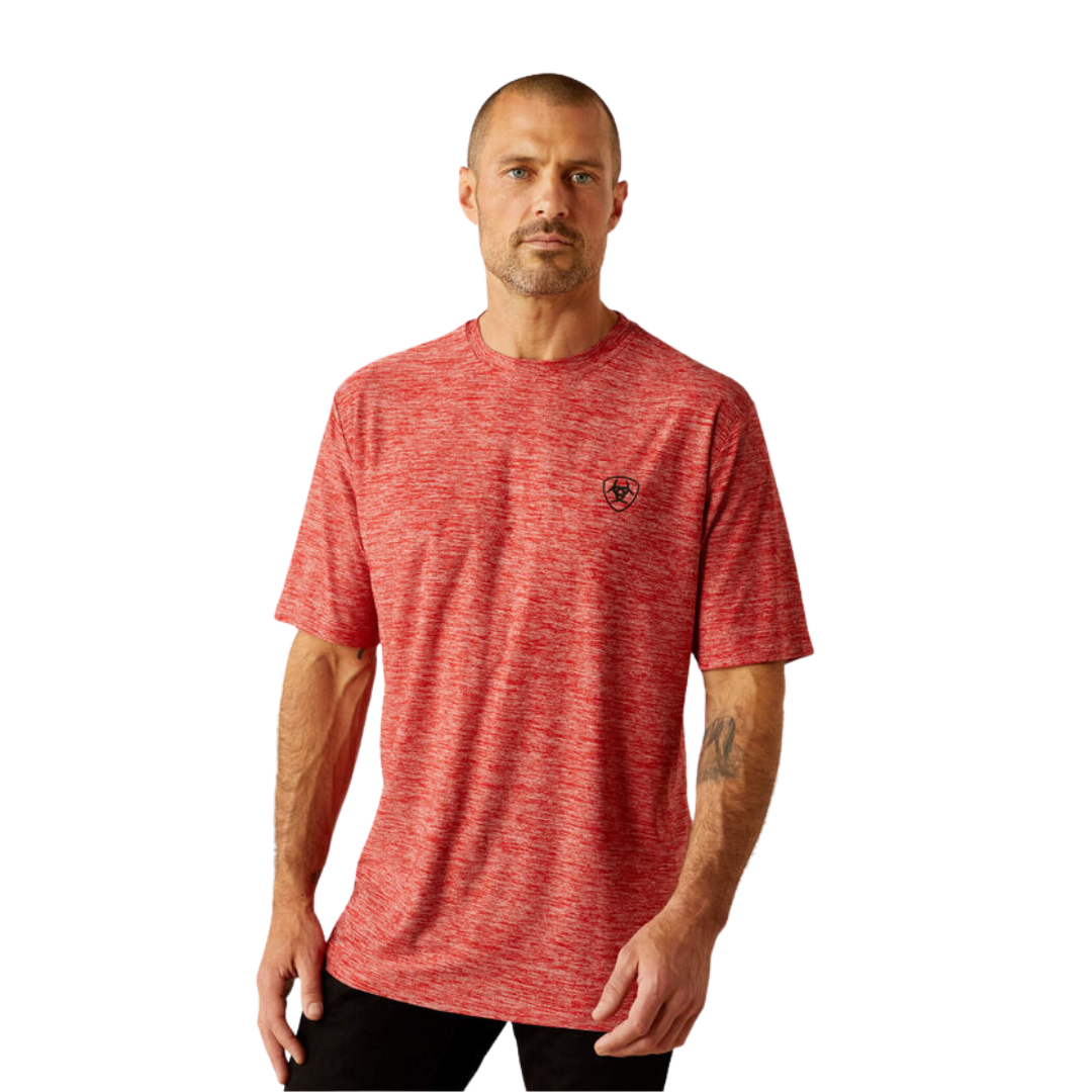 Ariat Men's Thematic Logo Charger Haute Red Tee Shirt
