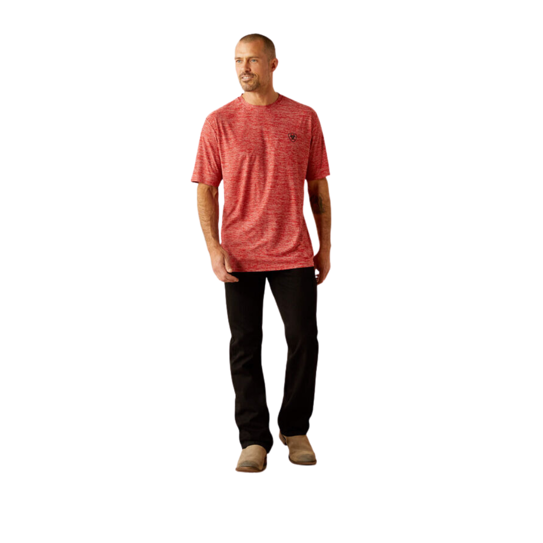Ariat Men's Thematic Logo Charger Haute Red Tee Shirt