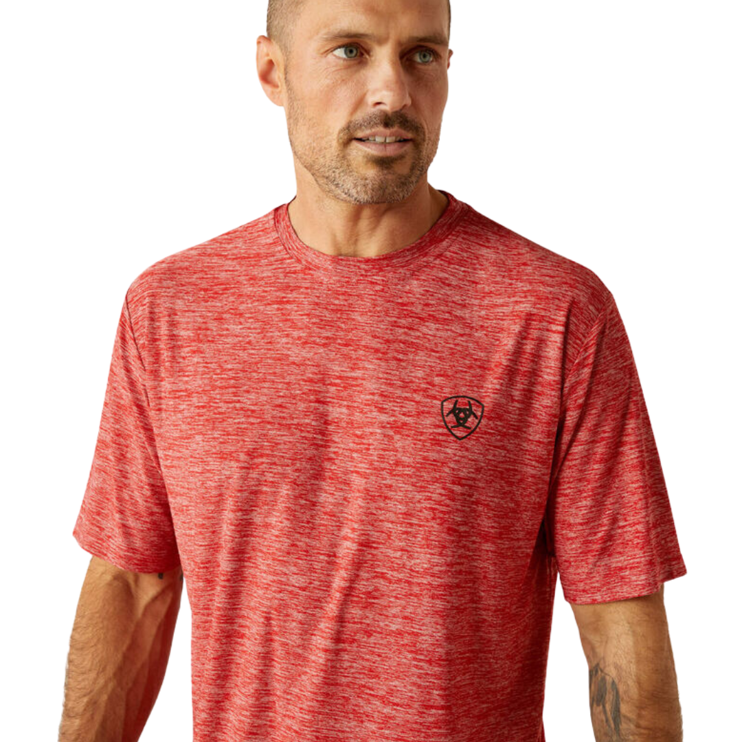 Ariat Men's Thematic Logo Charger Haute Red Tee Shirt