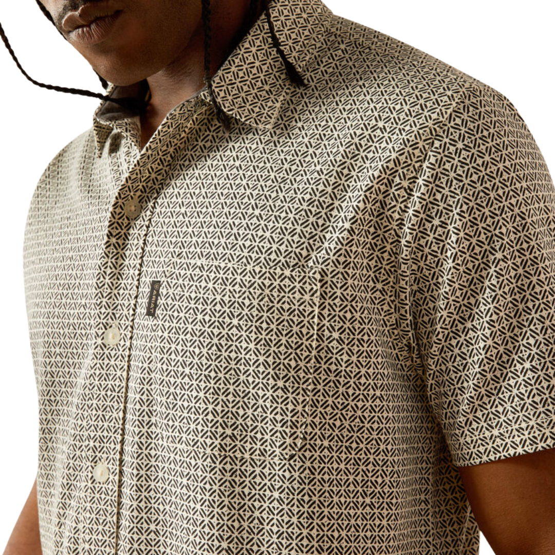 Ariat Men's Retro Button Down White Shirt