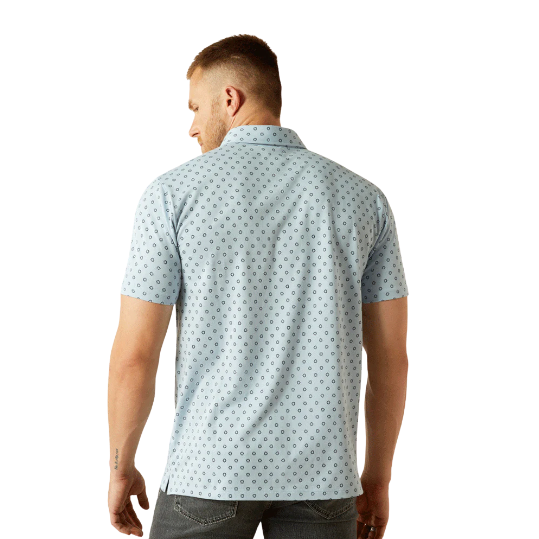 Ariat Men's Retro Polo Cashmere Blue Shirt