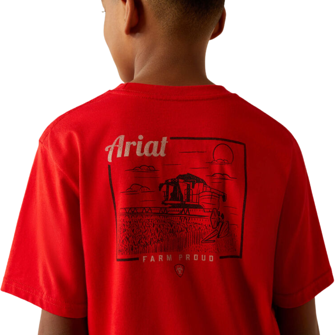 Ariat Youth Boy's Proud Farmer Redline Tee Shirt