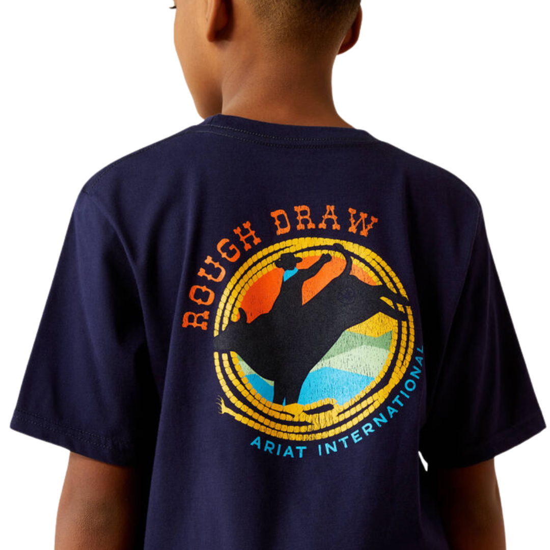 Ariat Youth Boy's Rough Draw Classic Blue Tee Shirt