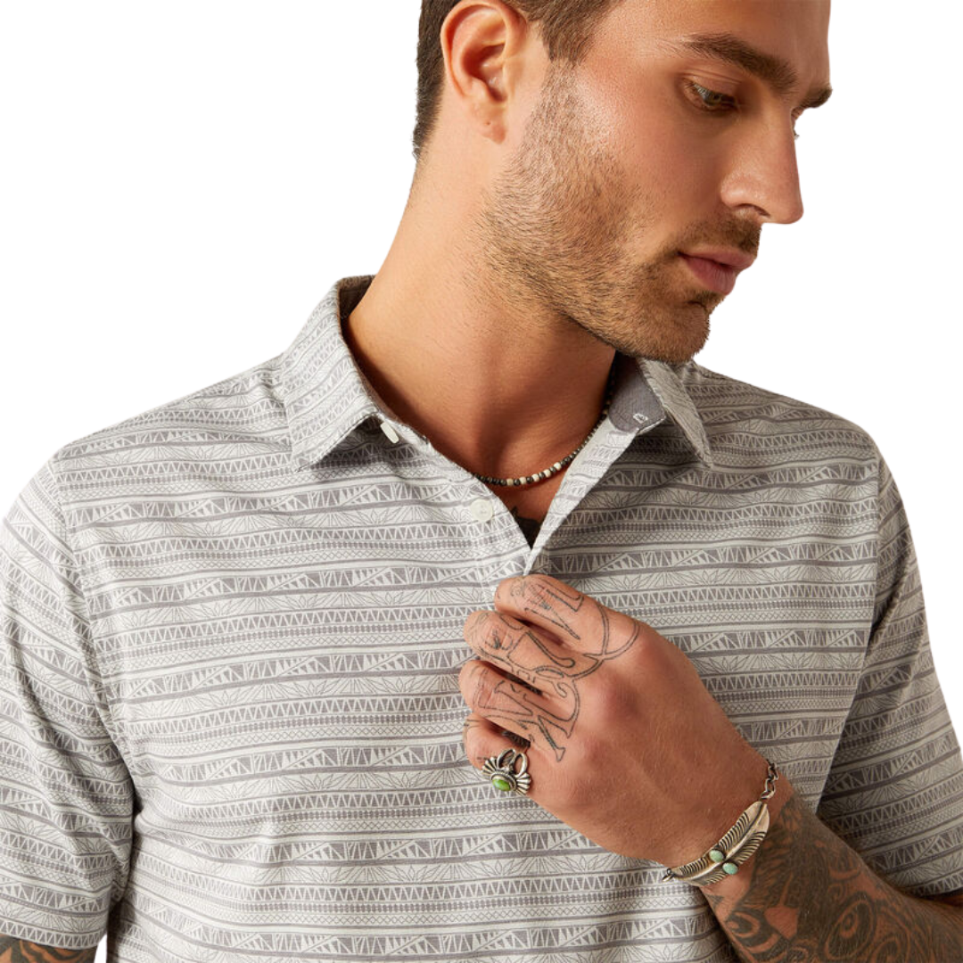 Ariat Men's Retro Polo Grey Shirt