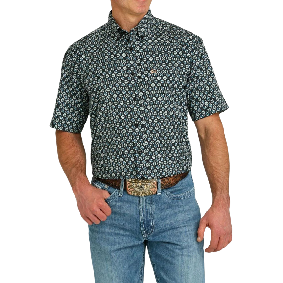 Cinch Men's Short Sleeve Black Shirt
