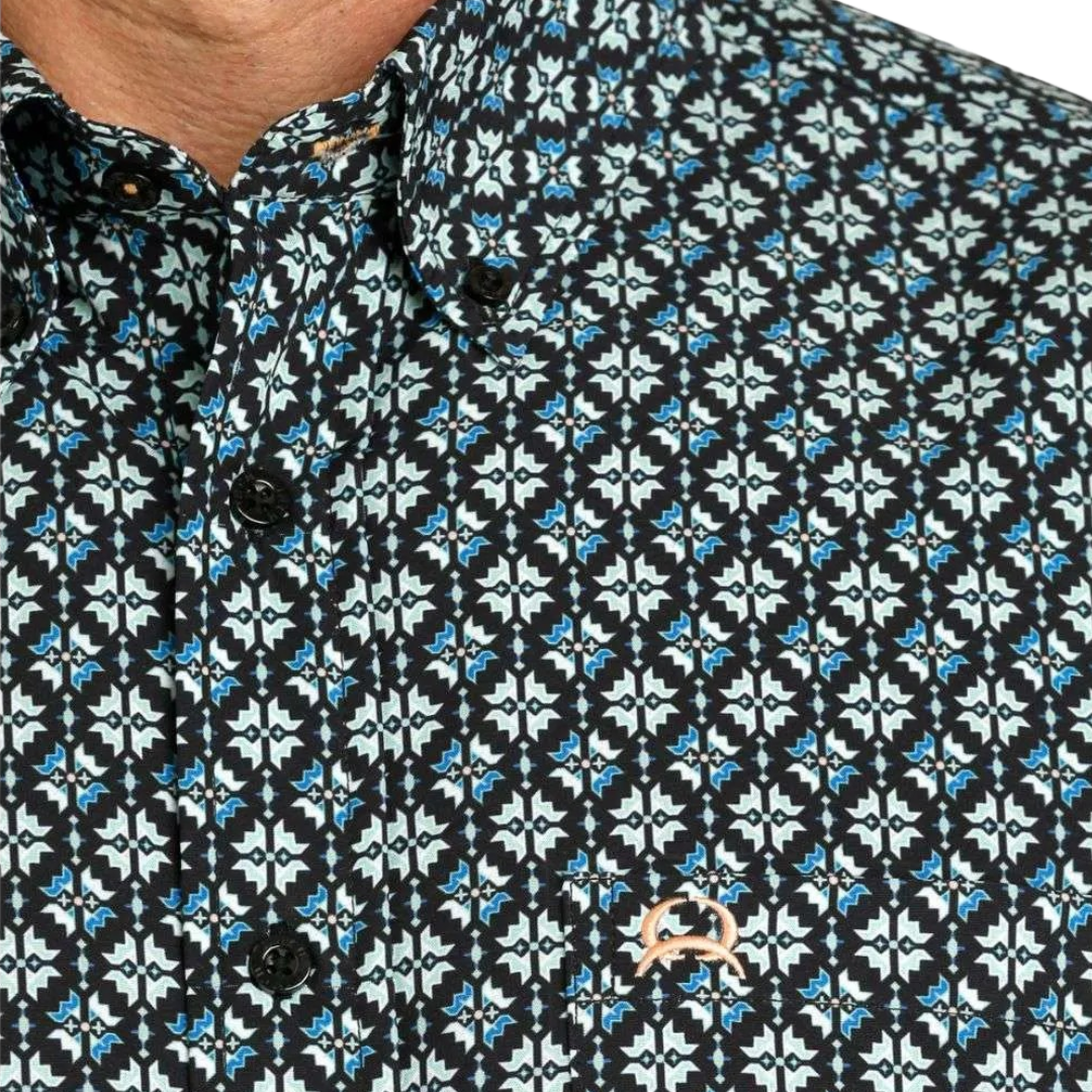 Cinch Men's Short Sleeve Black Shirt