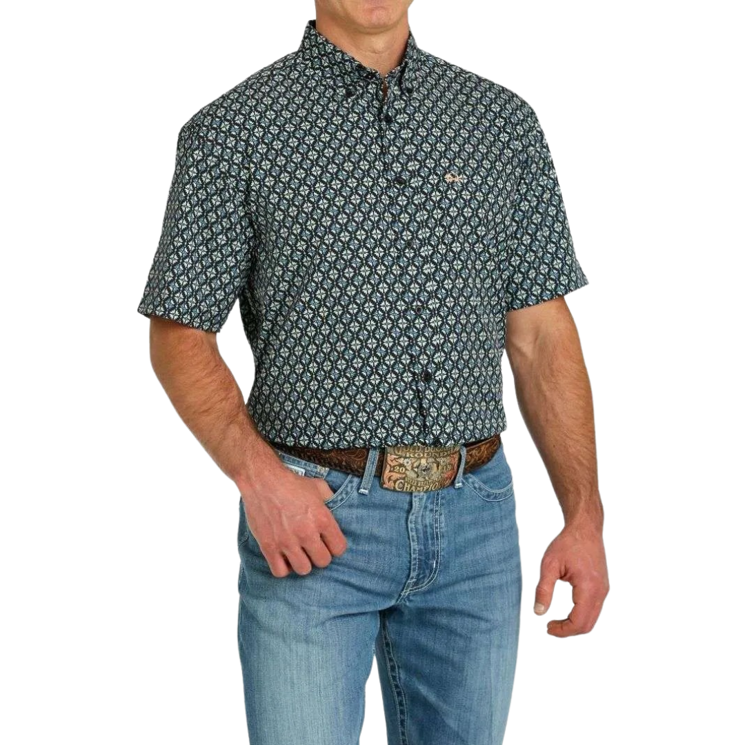 Cinch Men's Short Sleeve Black Shirt