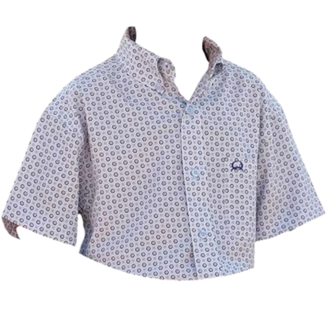 Cinch Youth Boy's Arenaflex Match Dad Lightblue Shirt