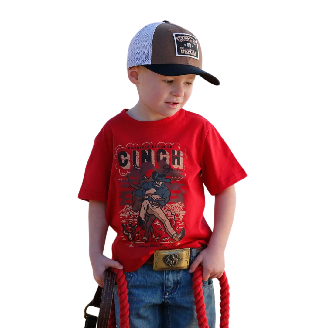 Cinch Toddler Boy's Bulldogger Red Tee Shirt