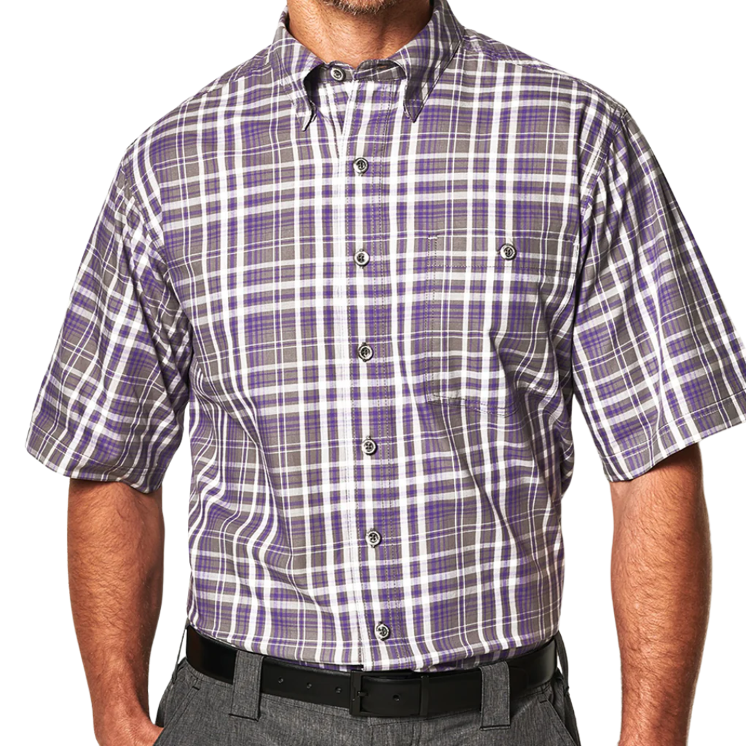 Gameguard Men's Plaid Purple Shirt