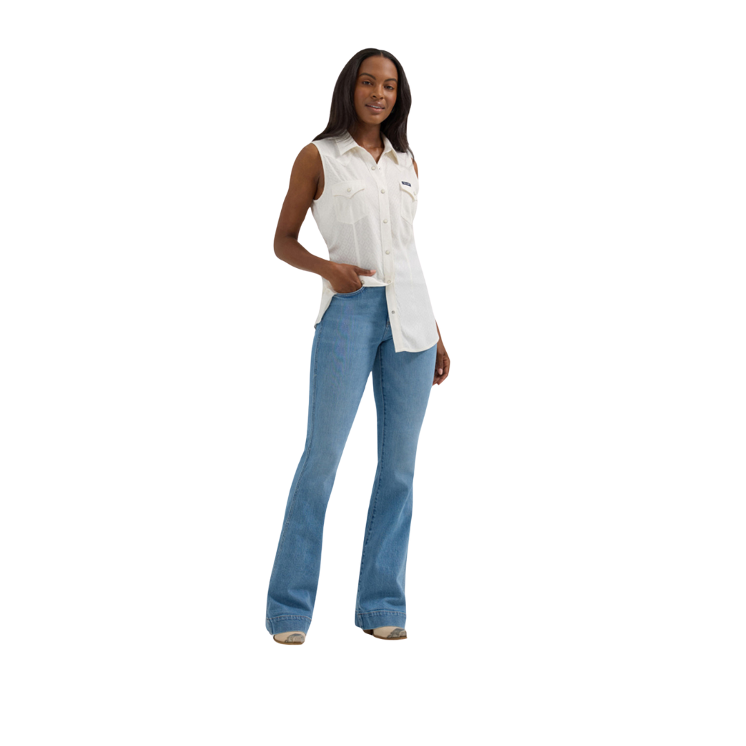 Wrangler Women's Western Slim White Shirt