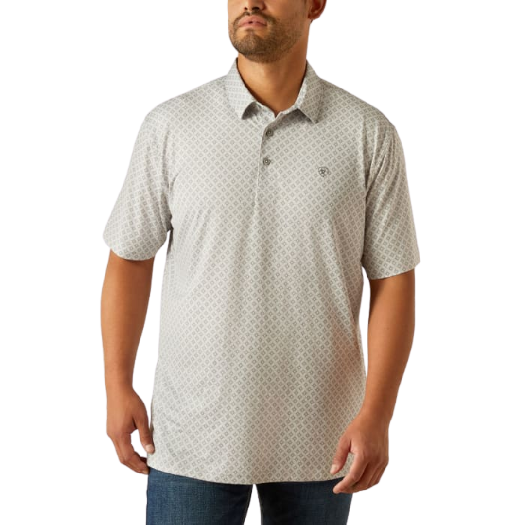 Ariat Men's 360 Airflow Vented Polo Dark Grey Shirt