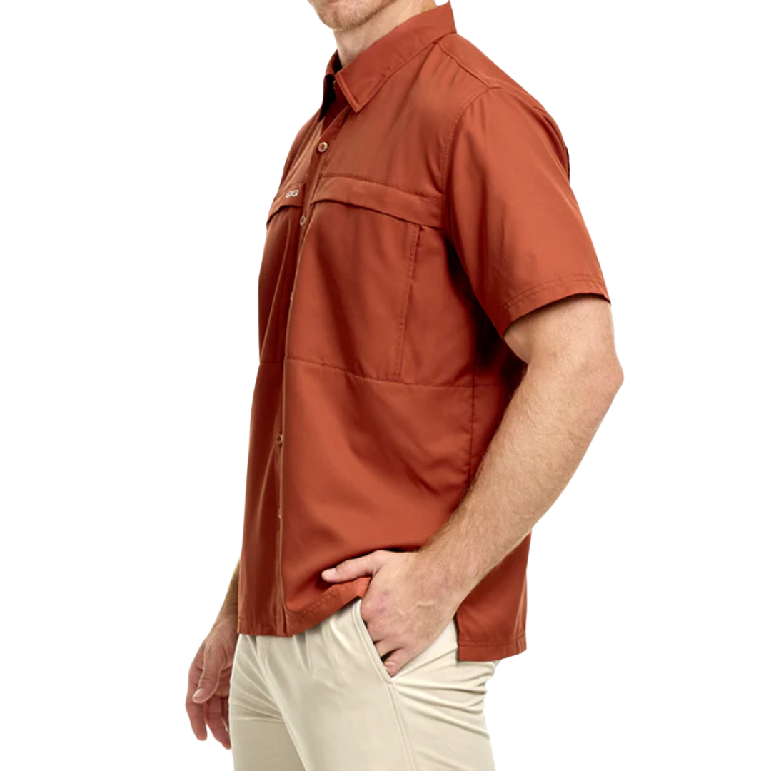 GameGuard Men's Explorer Microfiber Copper Red Shirt