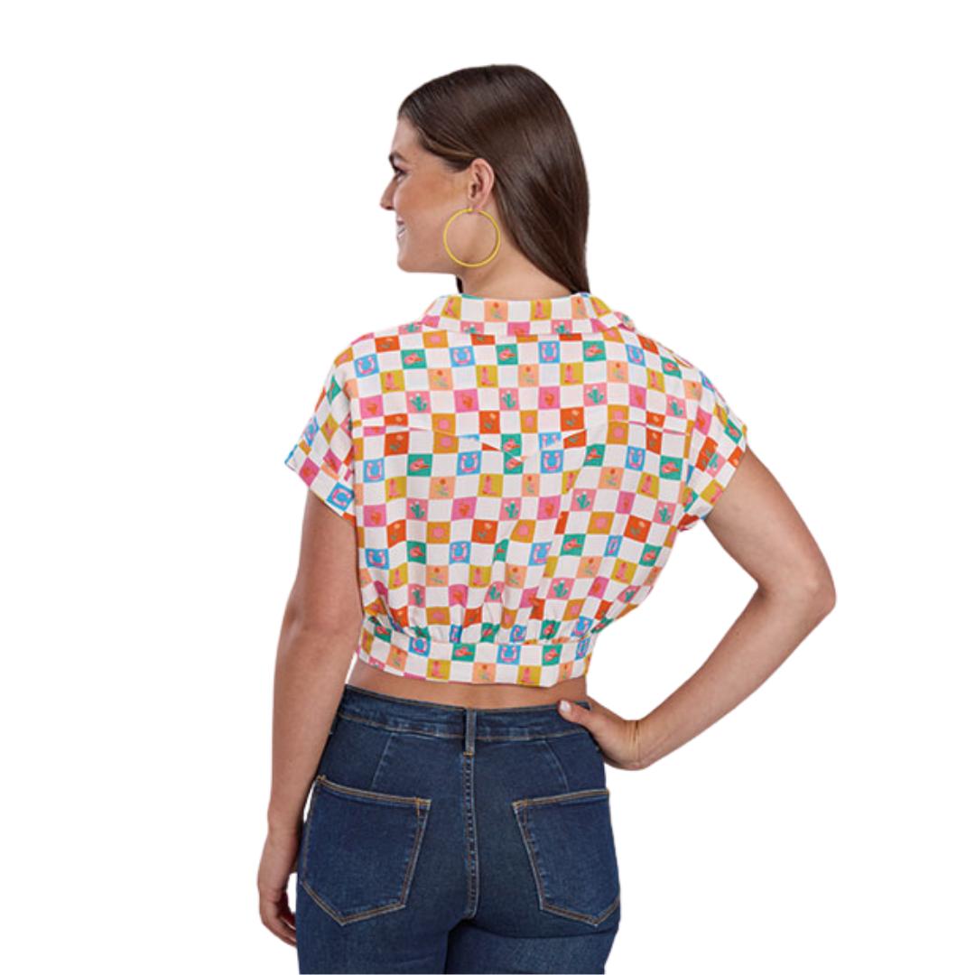 Roper Women's Crop Length White Shirt