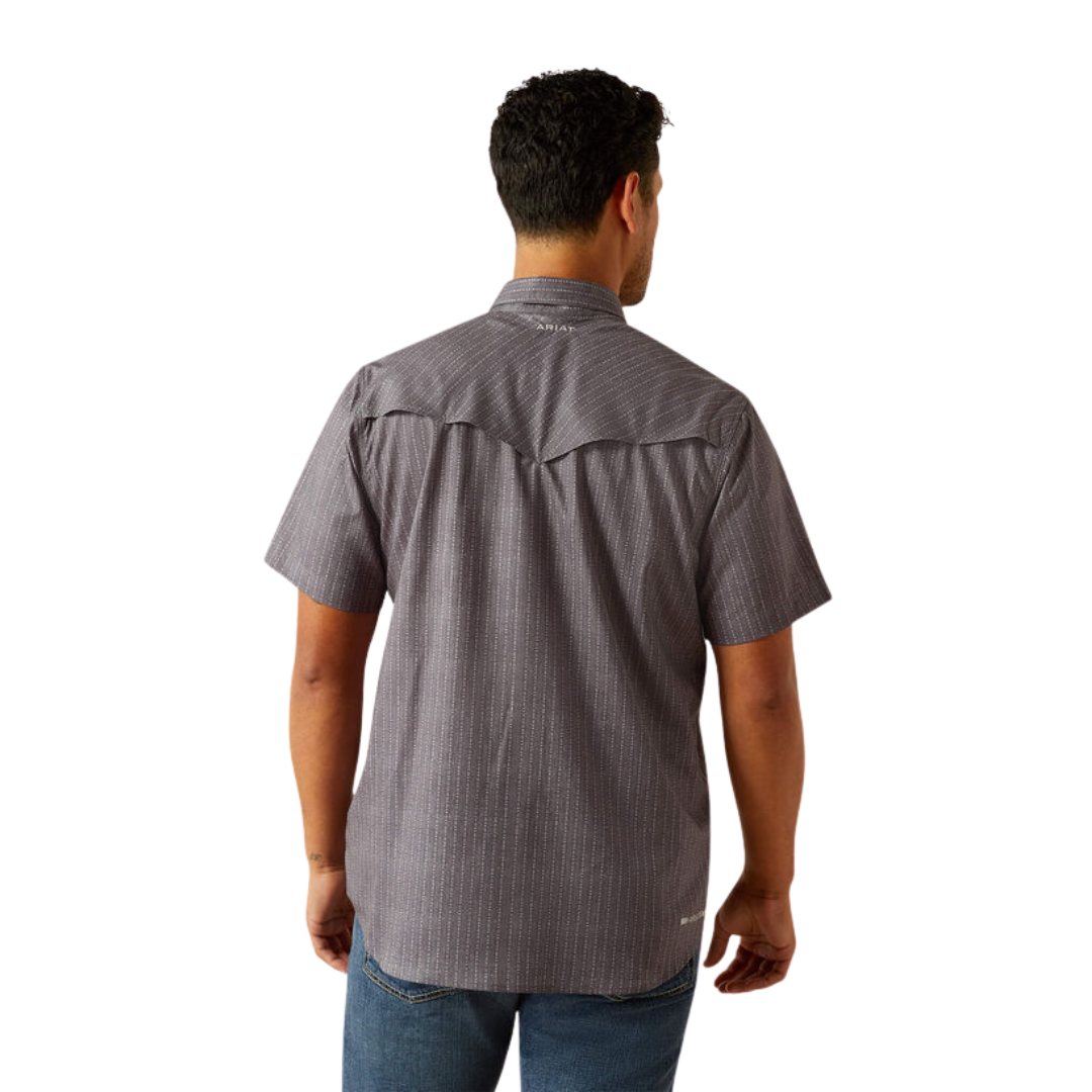 Ariat Men's VentTEK Western Fitted Grey Shirt