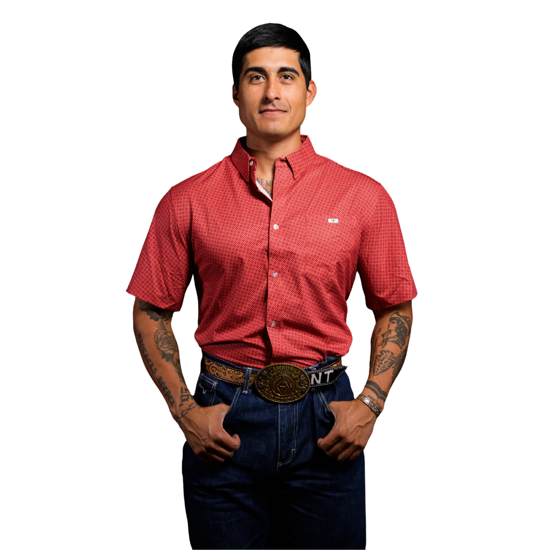 Ferrell Men's The Miller Printed Red Shirt