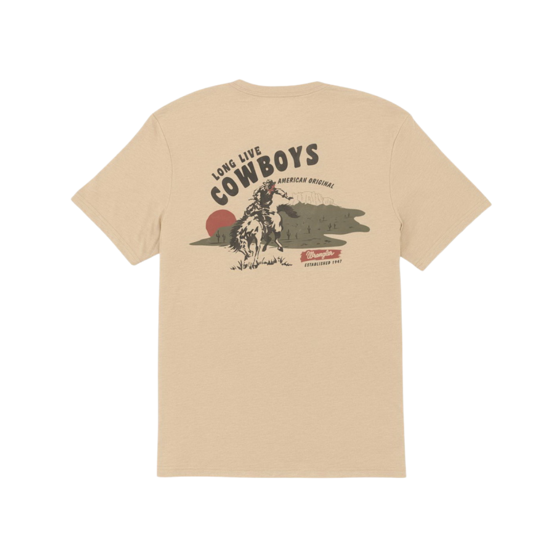 Wrangler Men's Graphic Trench coat Heather Tee Shirt