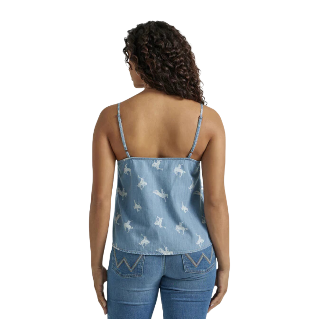 Wrangler Women's Retro Chambray Blue Top Shirt