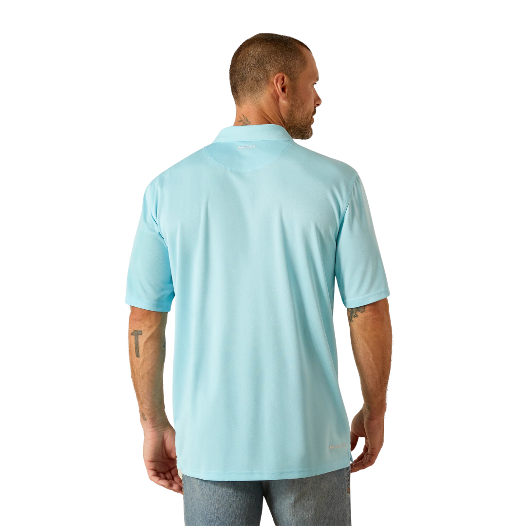 Ariat Men's Tek Cenote Aqua Polo Shirt