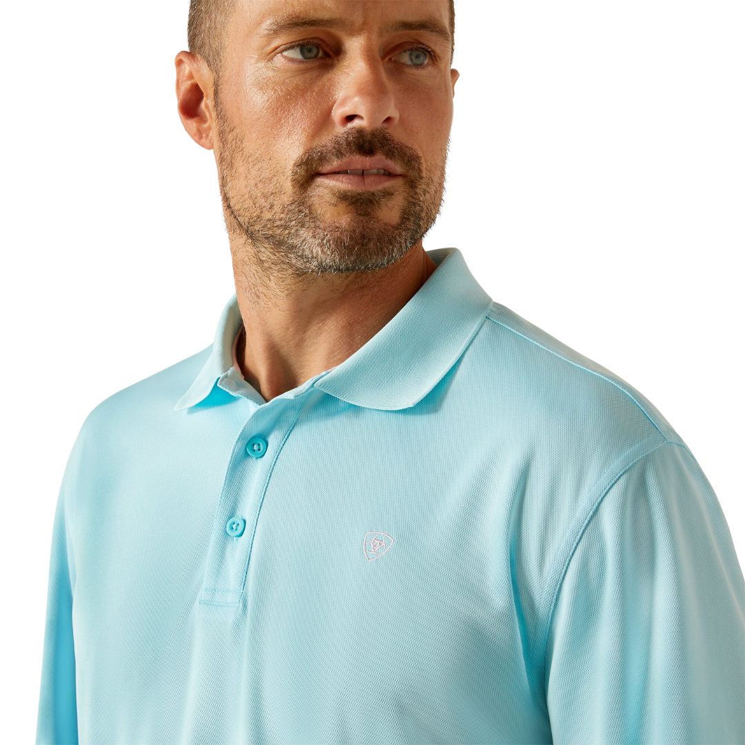 Ariat Men's Tek Cenote Aqua Polo Shirt