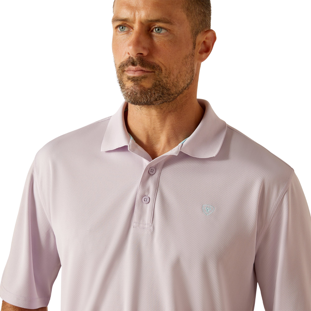 Ariat Men's Vent Tek Tranquil Purple Polo Shirt