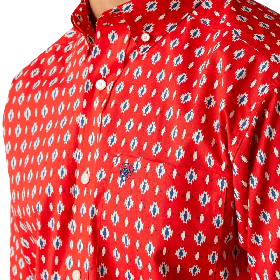 Ariat Men's Short Sleeve Decker Red Shirt