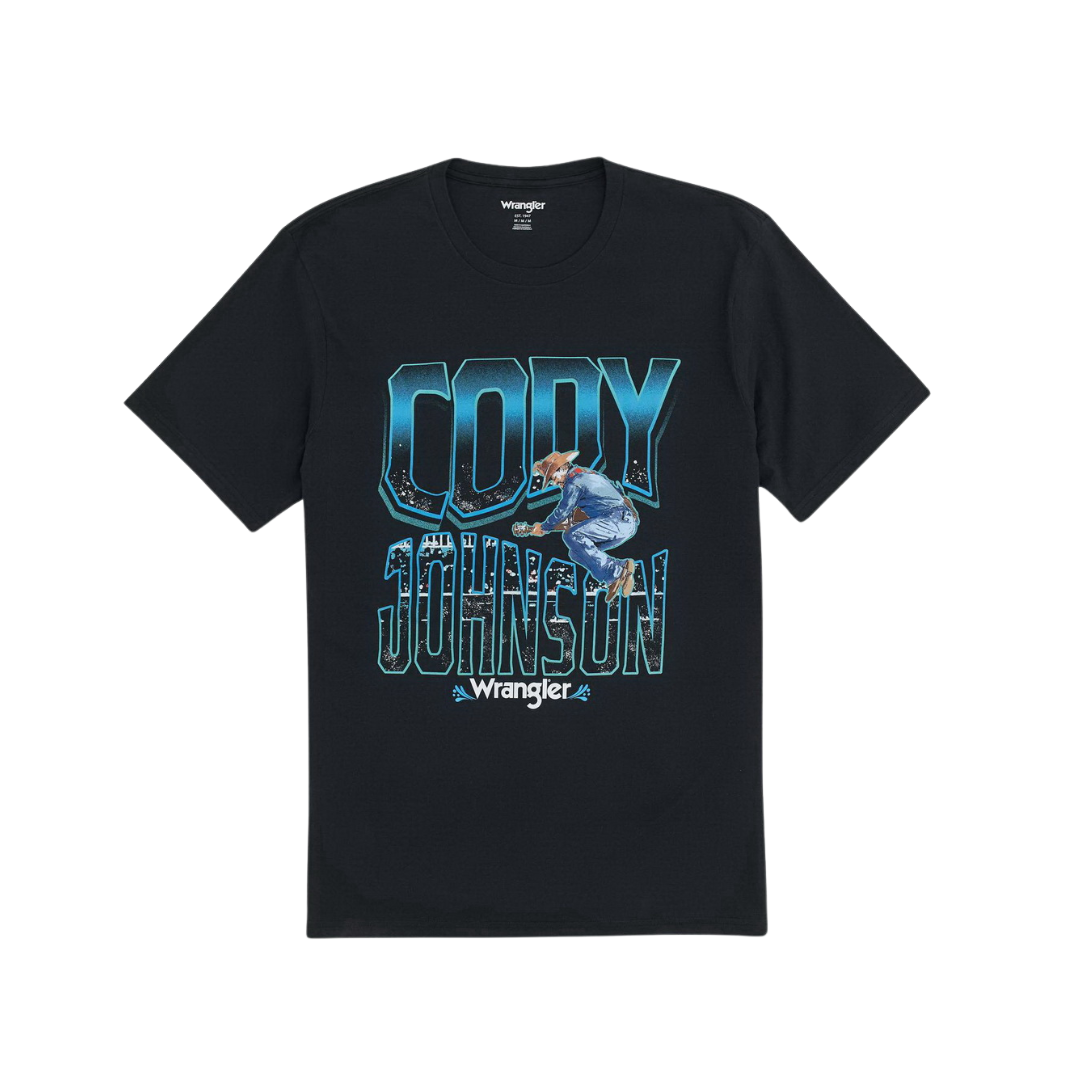 Wrangler Men's Cody Johnson Jet Black Tee Shirt