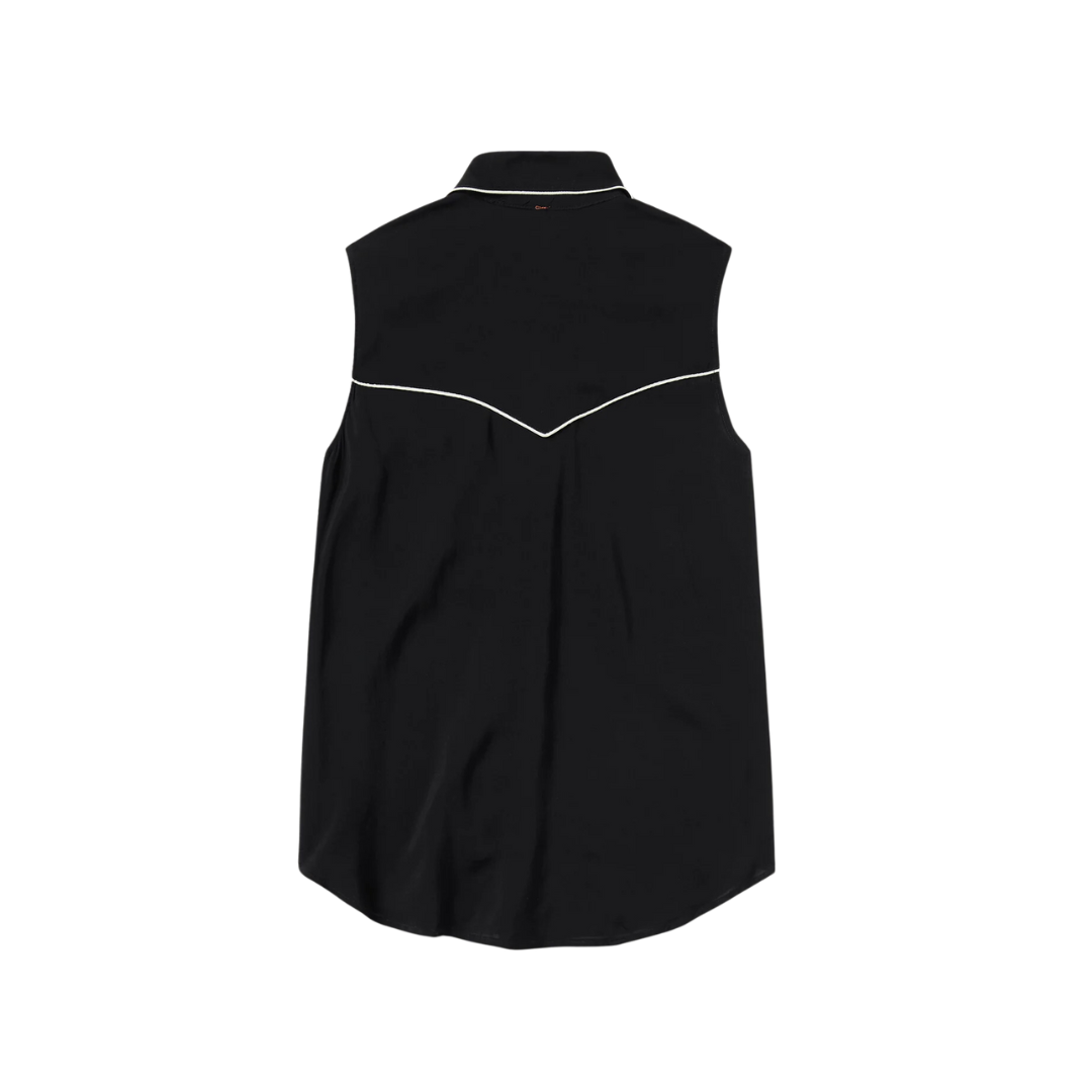 Stetson Apparel Women's Sleeveless Western Black Shirt