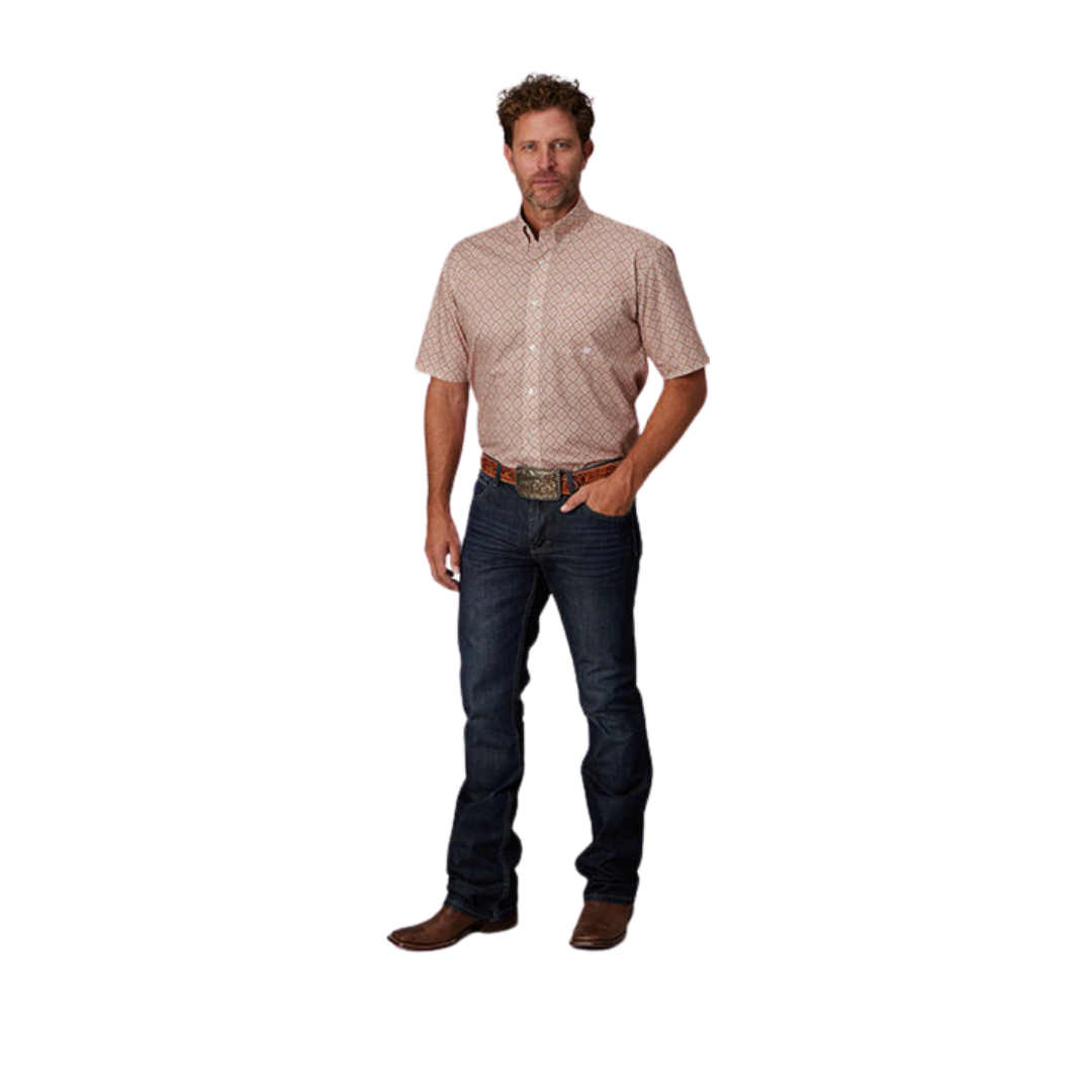 Roper Men's Clay Medallion Rust Shirt