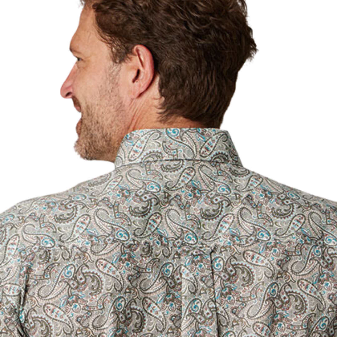 Roper Men's Sand Dune Paisley Khaki Shirt