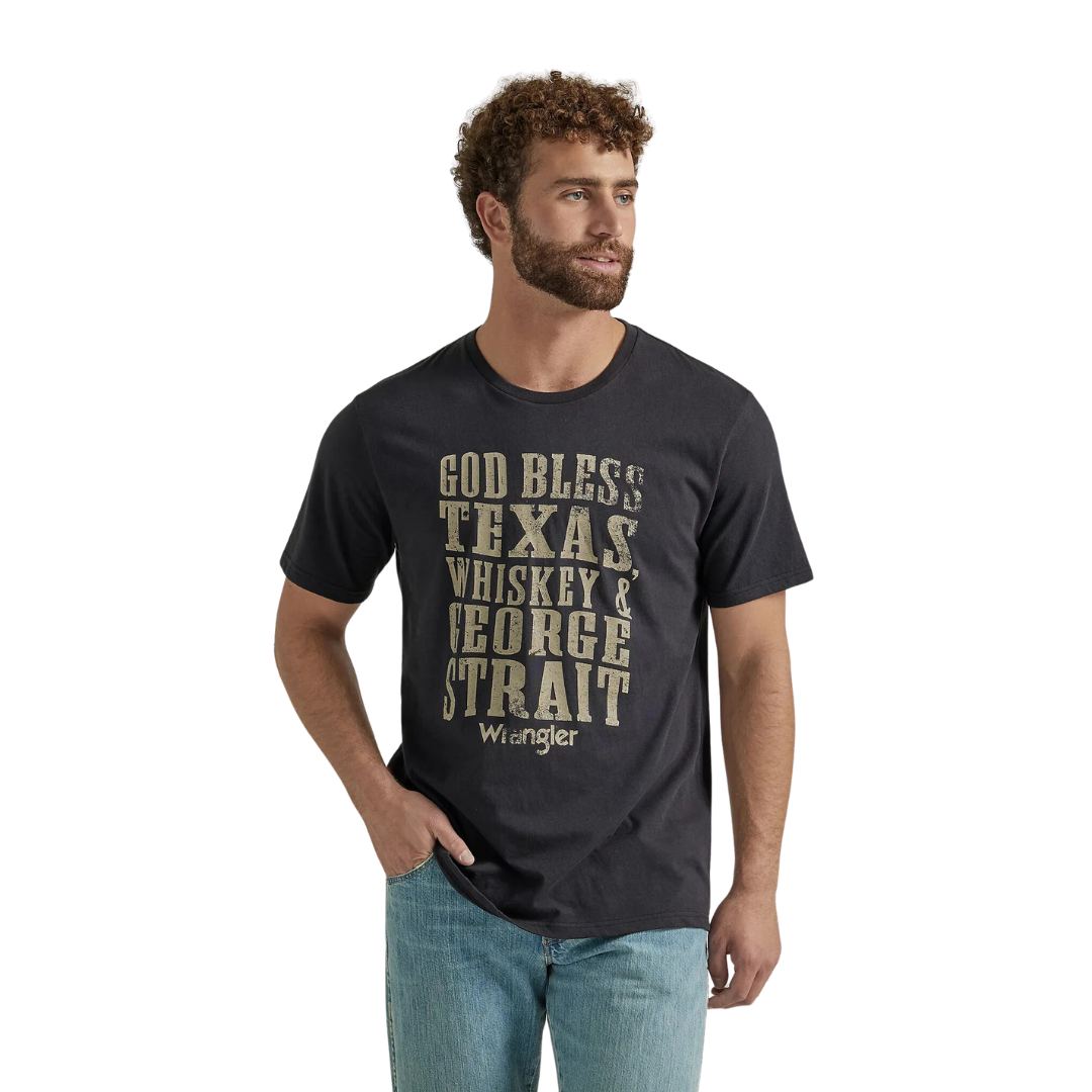 Wrangler Men's God Bless Texas Graphic Tee Shirt