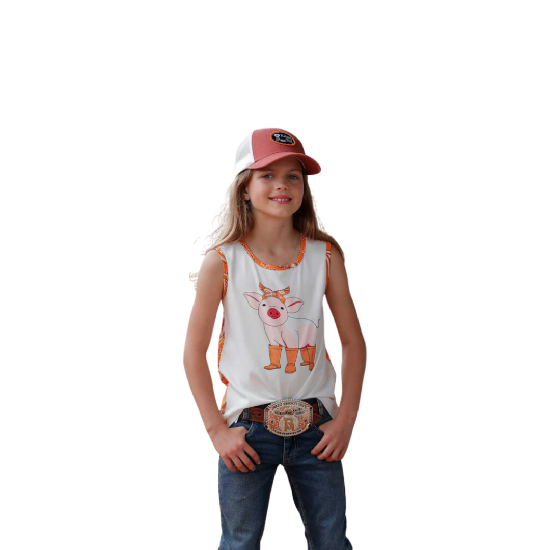 Cruel Youth Girl's Tank Orange Shirt