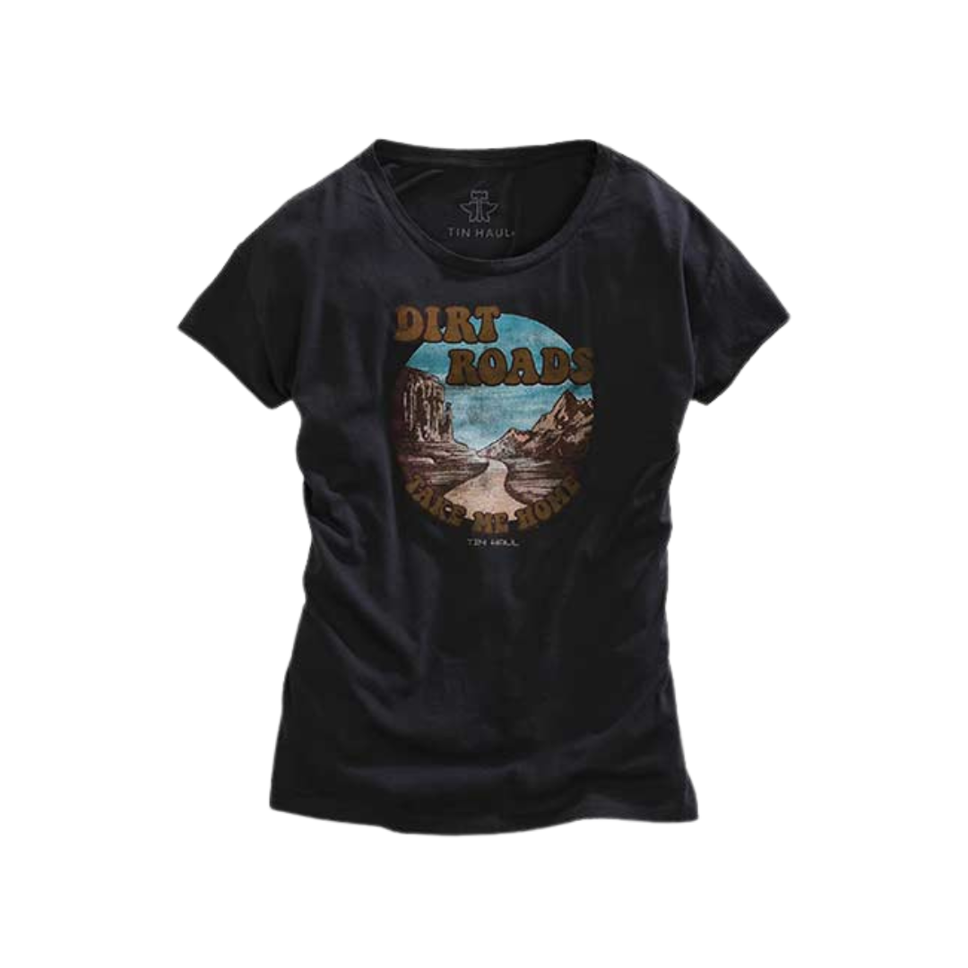 Ropers Women's Dirt Roads Dark Grey T-shirt