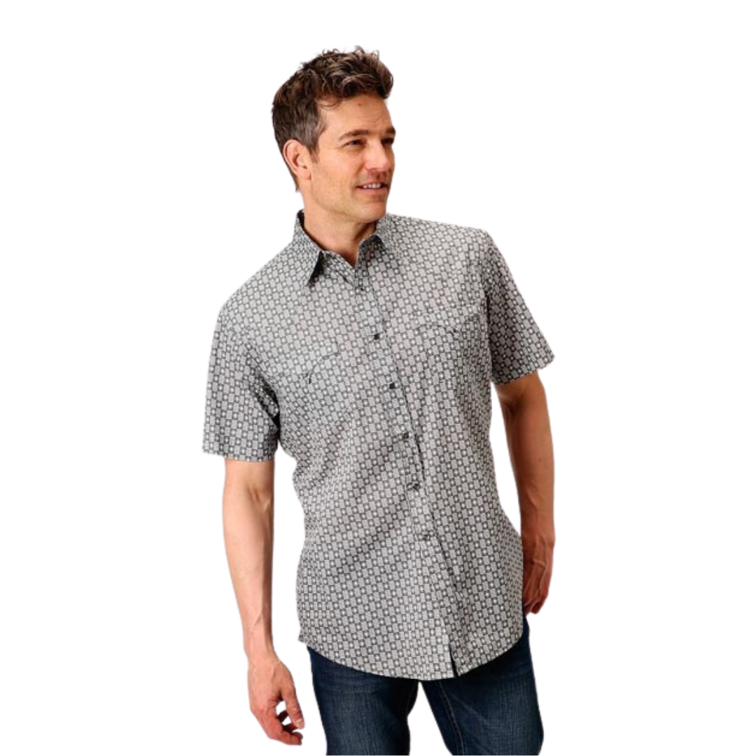 Roper Men's Performance Western Grey Shirt