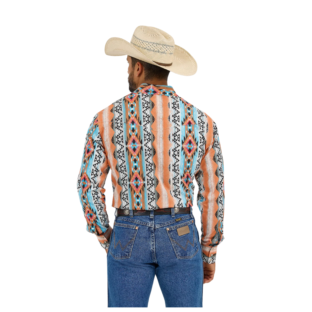 Wrangler Men's Checotah Orange Bowl Shirt