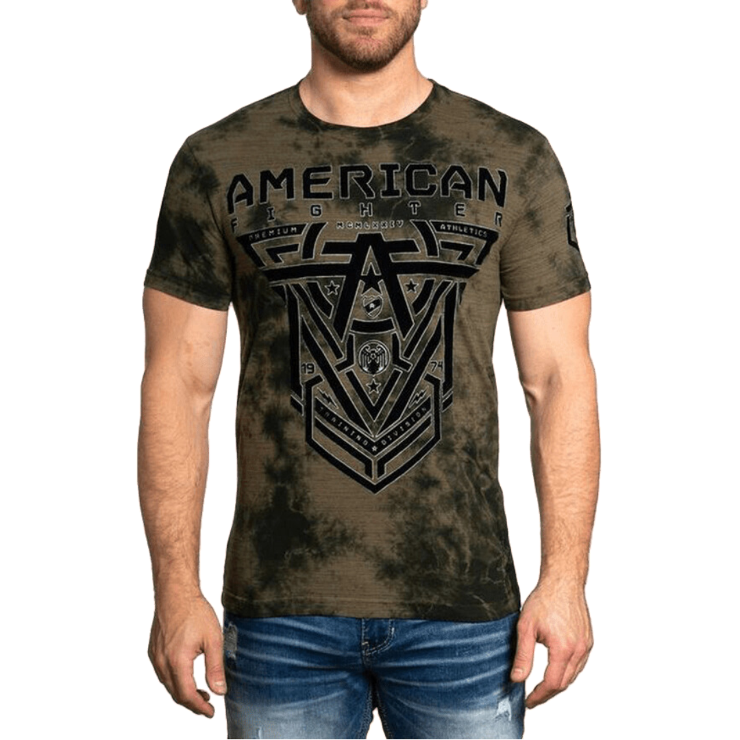 American Fighter Men's Glover Olive Camo Tee Shirt