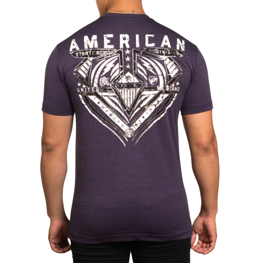 American Fighter Men's Hancock Tee Purple Shirt