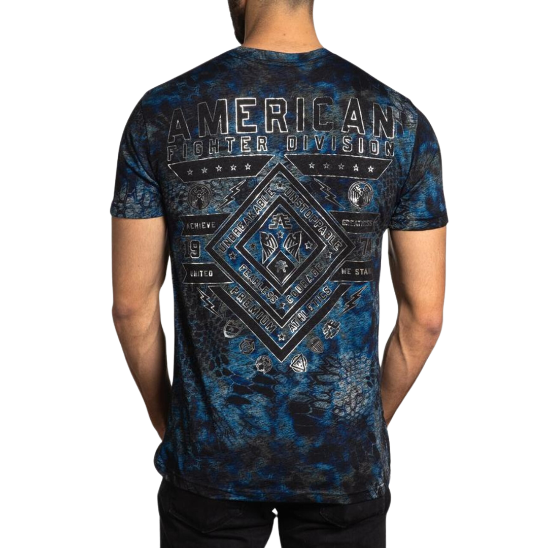 American Fighter Men's Bridge City Crew Neck Multicolor Tee Shirt