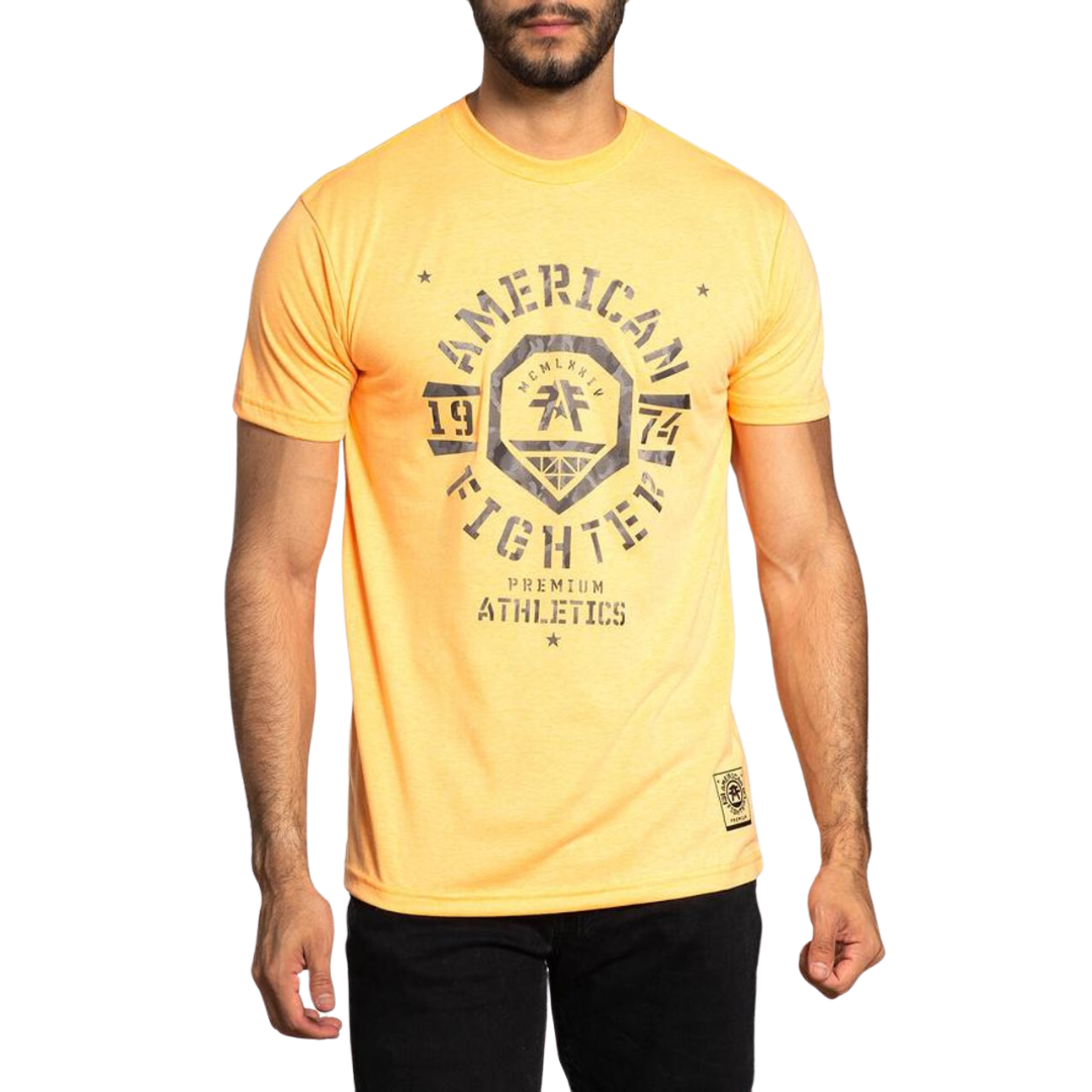 American Fighter Men's Weathers Yellow Shirt