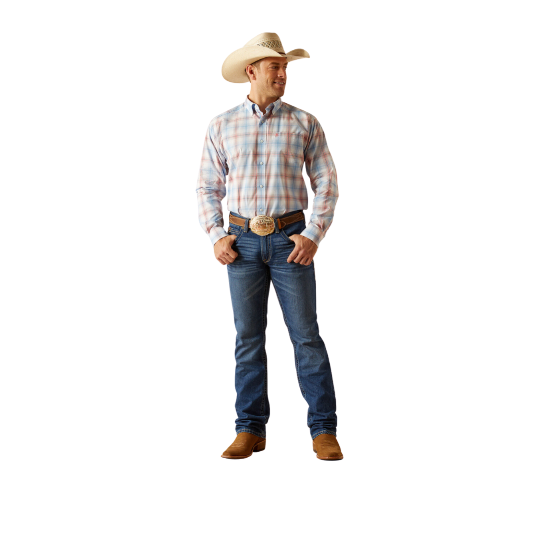 Ariat Men's Pro Joshua Ceramic Teal Shirt