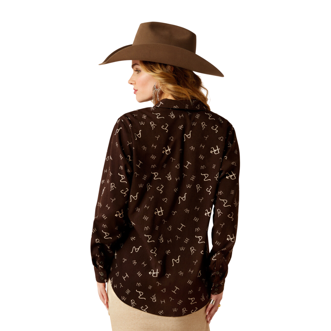 Ariat Women's Homestyle Mole Ranch Brand Print Shirt