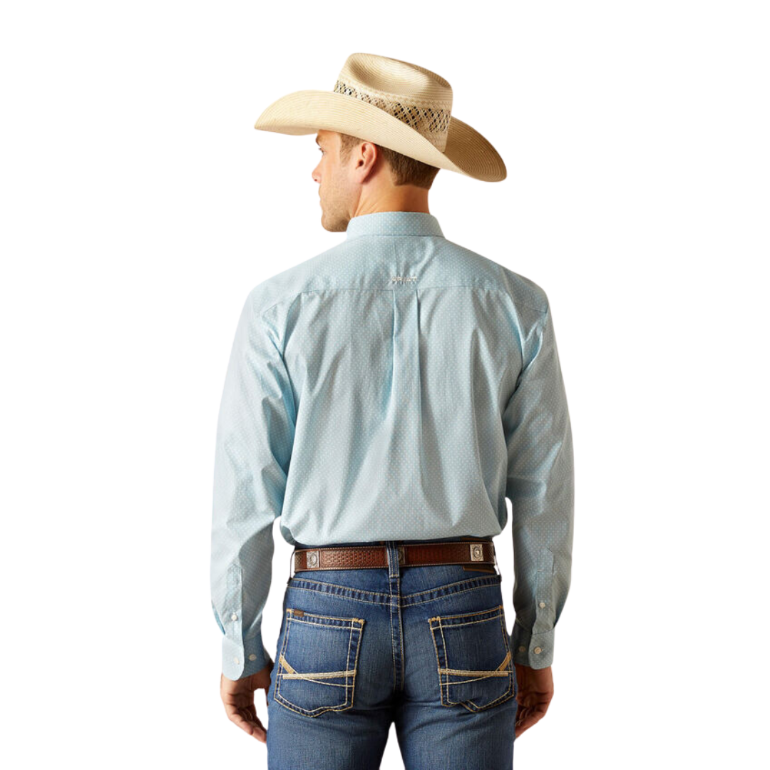 Ariat Men's Wrinkle Free Ian Classic Blue Shirt